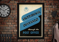 GPO National Savings Through the Post Office Poster