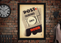 GPO Post During Lunch Hour Vintage Style Poster