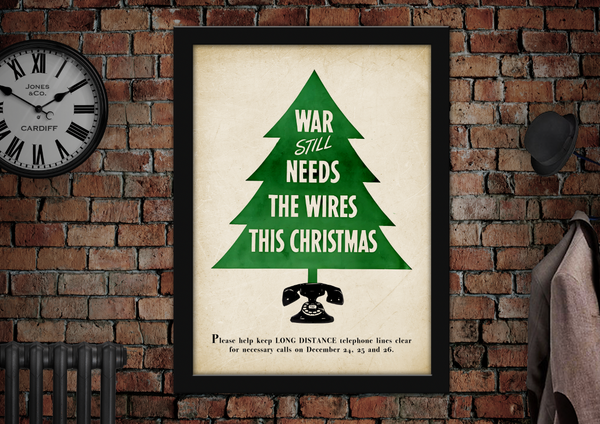 GPO War Still Needs the Wires This Christmas Vintage Style Poster