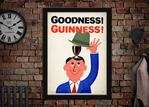 Goodness Guinness Vintage Style Advertising Poster