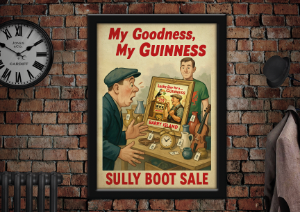 Guinness Sully Boot Sale Vintage Style Advertising Poster