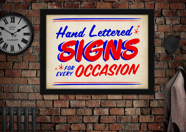 Hand Lettered Sign Box Hand Lettered Painted Signs Vintage Style Poster