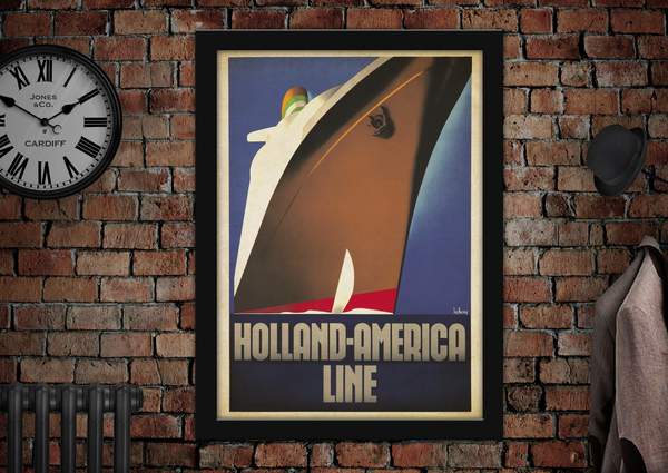 Holland America Line Vintage Shipping Poster