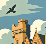 Insole Court Llandaff Fairwater Cardiff Art Poster Print