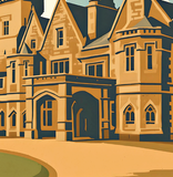 Insole Court Llandaff Fairwater Cardiff Art Poster Print