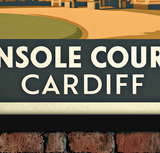 Insole Court Llandaff Fairwater Cardiff Art Poster Print