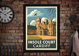 Insole Court Llandaff Fairwater Cardiff Art Poster Print