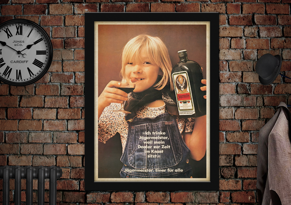 Jaigermeister Vintage Style Drinks Advertising Poster