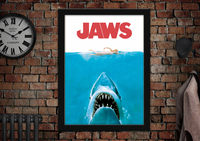 Jaws 1975 Film Cinema Advertising Poster