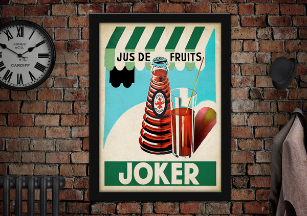 Joker Jus De Fruit Cafe Vintage Style Drinks Poster