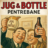 Jug & Bottle Fairwater Pentrebane Cardiff Vintage Advertising Poster