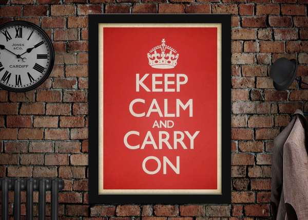 Keep Calm and Carry On World War 2 WWII Poster