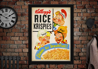 Kelloggs Rice Krispies Vintage Style Food Advertising Poster