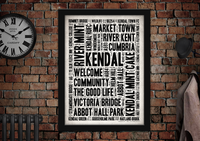 Kendal Town Art Poster Print