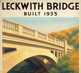Leckwith Bridge Canton Cardiff Vintage Style Poster