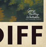 Leckwith Bridge Canton Cardiff Vintage Style Poster