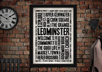 Leominster Town Art Poster Print