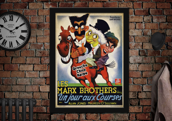 Les Marx Brothers Un Jour Aux Courses Vintage Movie Poster