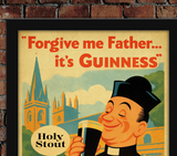Llandaff Cathedral Cardiff Vintage Guinness Advertising Poster
