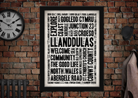 Llanddulas Town Art Poster Print