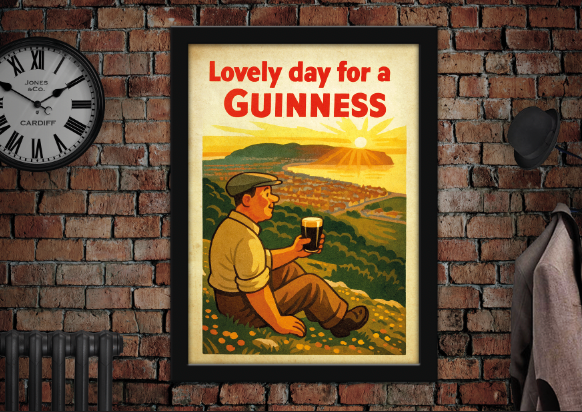 Llandudno Great Orme Guinness Poster