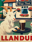 Llandudno Kings Head Great Orme Goats Guinness Poster