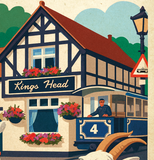 Llandudno Kings Head Great Orme Goats Guinness Poster