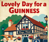 Llandudno Kings Head Great Orme Goats Guinness Poster