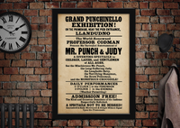 Llandudno Punch & Judy Showmans Poster c1900