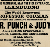 Llandudno Punch & Judy Showmans Poster c1900