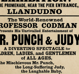 Llandudno Punch & Judy Showmans Poster c1900