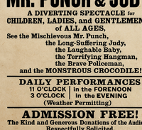Llandudno Punch & Judy Showmans Poster c1900