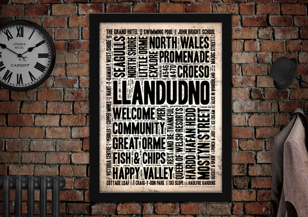 Llandudno Town Poster Print