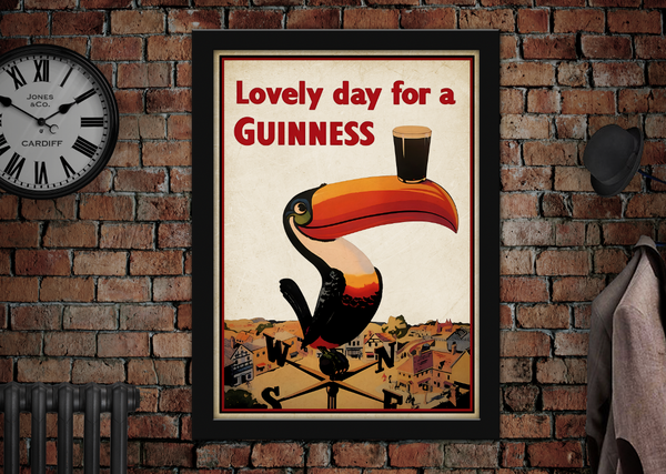Lovely day for a Guinness Vintage Style Advertising Poster