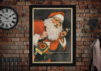 Lucky Strike Christmas Cigarettes Vintage Style Poster