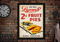 Lyons Fruit Pies 2d Vintage Style Poster