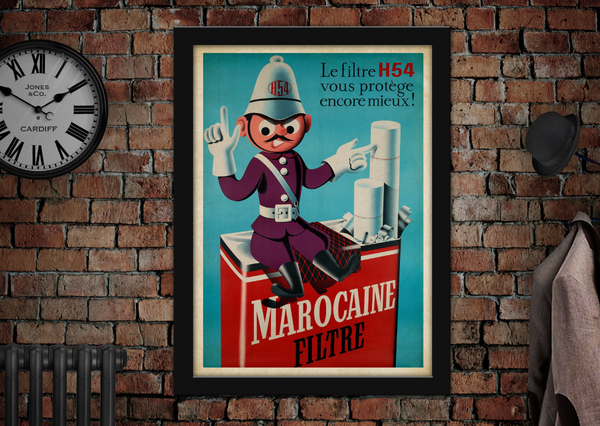 Marocaine Filter Cigarettes Vintage Style Poster