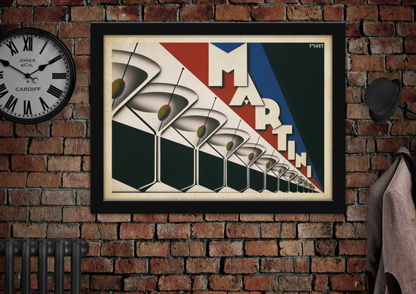 Vintage Martini Poster Print