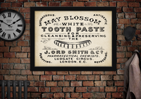 May Blossom Tooth Paste Vintage Advertising Poster