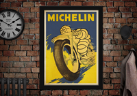 Michelin Motorbike Vintage Style Poster