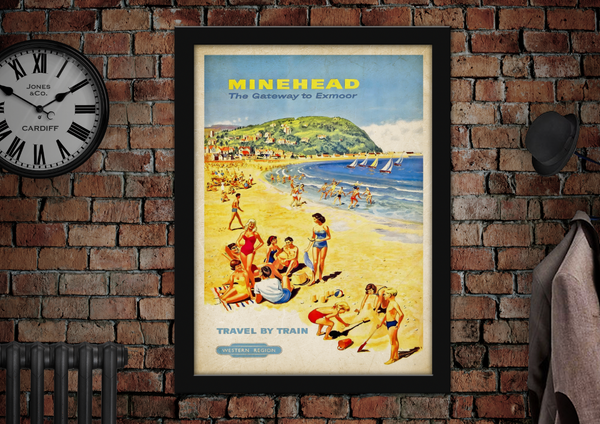 Minehead the Gateway to Exmoor Vintage Railway Poster