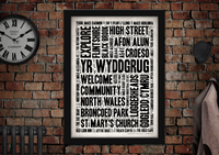 Mold Yr Wyddgrug Town Art Poster