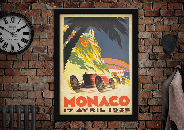 Monaco 1932 Vintage Racing Poster