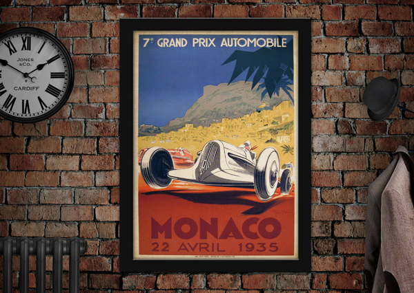 Monaco 1935 Vintage Racing Poster