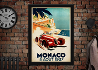 Monaco 1937 Vintage Racing Poster