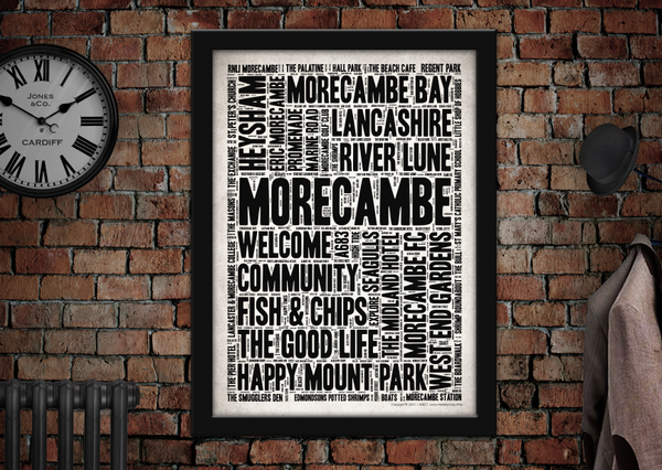 Morecambe Town Art Poster Print