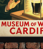 Museum of Wales Cardiff Vintage Style Guinness Poster