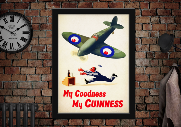 My Goodness My Guinness Seal at Aeroplane Vintage Style Advertising Poster