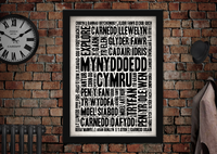 Mynyddoedd Cymru Welsh Mountains Poster Print