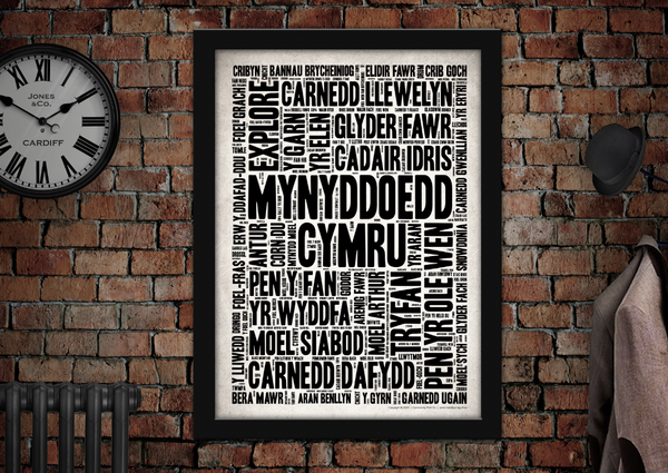 Mynyddoedd Cymru Welsh Mountains Poster Print